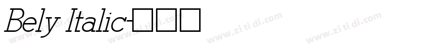 Bely Italic字体转换